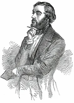Victorian Era Politician Prints: M. Eugene Sue, 1850. Creator: Unknown