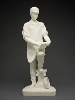 Industrial Revolution Era Art Prints: Machinists Apprentice, c. 1859. Creator: Emma Stebbins