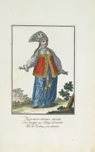A Maiden from Kaluga in Festive Dress. Artist: Georgi, Johann Gottlieb (1729-1802) A Maiden from Kaluga in Festive Dress. Artist: Georgi, Johann Gottlieb (1729-1802)