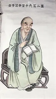 Kimono Clothing Style Prints: A man or deity, (unknown date). Creator: Unknown