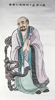 Traditional Chinese Dress Prints: A man or deity, (unknown date). Creator: Unknown