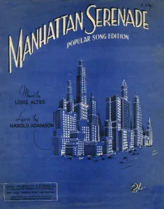 Vintage New York City Images Prints: Manhattan Serenade, c1942. Creator: Unknown
