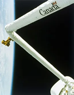 Space Travel Technology Prints: Manipulator arm deployed during the second Space Shuttle flight