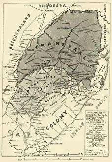 Heritage Images Print of Map of the Boer Republics, 1900