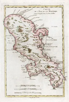 Map of the Caribbean island of Martinique, c1783 Map of the Caribbean island of Martinique, c1783