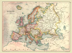Edinburgh Geographical Institute Maps Prints: Map of Europe, 1902. Creator: Unknown