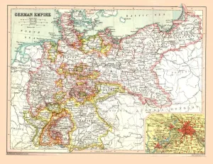 Edinburgh Geographical Institute Maps Prints: Map of the German Empire, 1902. Creator: Unknown