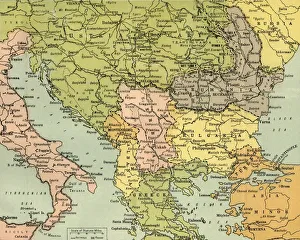 Prints of Map To Illustrate the Eastern Battle Fronts, 1919 Map Prints: Heritage Images Print: Eastern Battle Fronts, 1919 Map