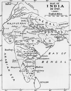 Heritage Images Print of 1757 Map of India, c1912