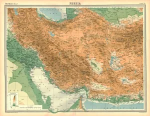 Map Prints: Persia Map Print, 19th Century