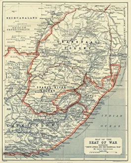 Map of the Seat of War, 1900 Print