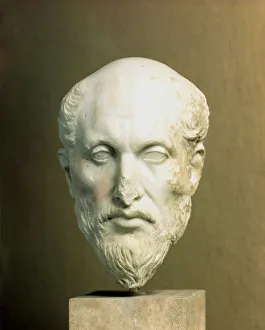 Prints of Marble head of Plotinus (205-270), Alexandrian philosopher, leader of Neoplatonism Related Prints: Heritage Images Print: Marble Head of Plotinus (205-270)