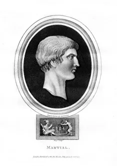 Print of Marcus Valerius Martialis, Roman poet
