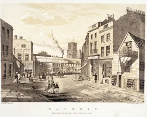 Victorian Era Transportation Prints: Mare Street, Hackney, London, c1845. Artist: CJ Greenwood