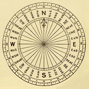 Monochrome Maritime Images Prints: The Mariners Compass, c1930. Creator: Unknown