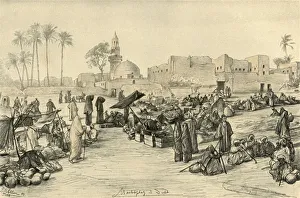 Marketplace, Asyut, Egypt, 1898. Creator: Christian Wilhelm Allers Marketplace, Asyut, Egypt, 1898. Creator: Christian Wilhelm Allers