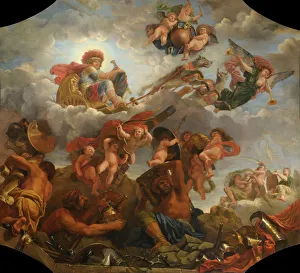 Framed Print : Mars on a chariot pulled by wolves, Print Framed Print : Mars on a chariot pulled by wolves, Print