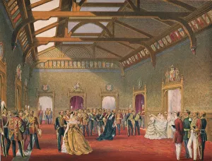 Victorian Era Royal Family Prints: Marshalling The Procession of the Bride, 1863. Artist: Robert Dudley