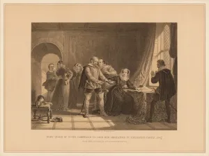 Mary Queen of Scots Compelled To Sign Her Abdication in Lochleven Castle, 1567, (1878) Mary Queen of Scots Compelled To Sign Her Abdication in Lochleven Castle, 1567, (1878)