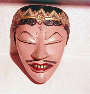 Print of a Gold Teeth Mask from Java