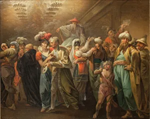 Allegorical Figure Painting Prints: Masquerade. Intermedium; Holberg Gallery