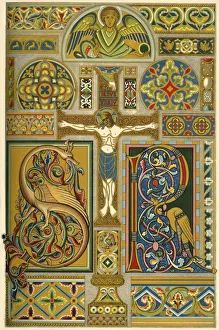Medieval Enamel and Illuminated Manuscripts Print (1898)