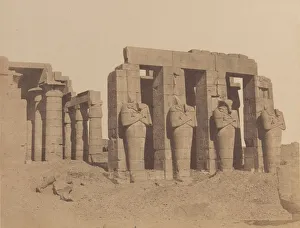 Albumen Silver Print Art Prints: The Memnonium or Rameseion, Thebes, 1852-55, printed 1854-56. Creator: Robert Murray
