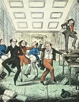 Victorian Fashion Clothing Prints: Men dancing, 1841. Creator: Unknown