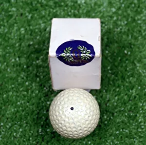 Meteor golf ball by Goodrich, patented 1899. Artist: Goodrich Meteor golf ball by Goodrich, patented 1899. Artist: Goodrich