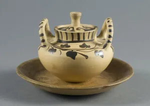 Miniature Terracotta Pyxis Print, 300-270 BCE