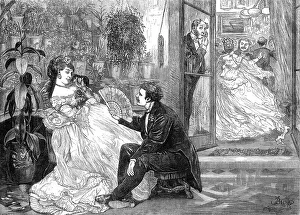 British Fashion Clothing Prints: The Missing Partner, 1871. Creator: C. A. Ferrier