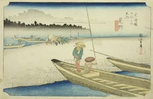 Ando Hiroshige Artwork Prints: Mitsuke: View of the Tenryu River (Mitsuke)