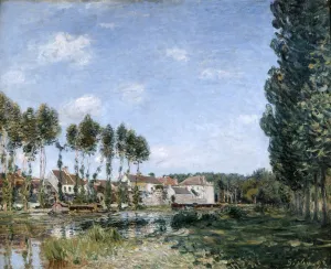 Moret, on the Banks of the Loing, 1892. Artist: Alfred Sisley Moret, on the Banks of the Loing, 1892. Artist: Alfred Sisley
