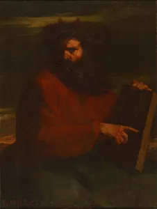 Moses Ten Commandments Prints: Moses with the Ten Commandments, 1841