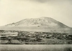 Farthest South Latitude Record Prints: Mount Erebus... The Old Crater on the Left, c1908, (1909)
