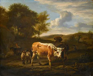 Mountainous Landscape with Cows Print, 1663