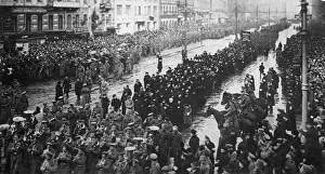A mourning ceremony for victims of the February Revolution, Russia, 5 April, 1917 A mourning ceremony for victims of the February Revolution, Russia, 5 April, 1917