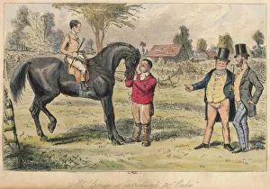 Robert Smith Surtees Literature Prints: Mr. Sponge is introduced to Ercles, 1865. Artists: John Leech, Hablot Knight Browne