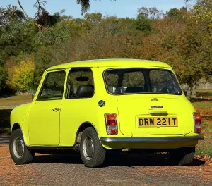 Vintage Road Transport Prints: Mr.Bean's Mini from the tv programme of the same name