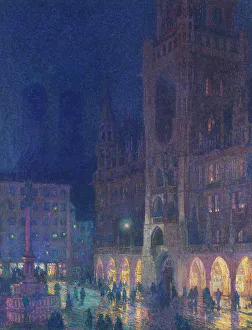 Marienplatz Munich Prints: Munich, Marienplatz, 1908. Creator: Palmié, Charles Johann (1863-1911)
