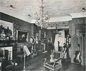 A W Penrose Collection: The Music-Room, Captain Harveys House, Hampstead, c1903. Artist: Frank William Brookman