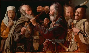 The Musicians Brawl, c. 1625-1630. Artist: La Tour, Georges, de (1583-1652) The Musicians Brawl, c. 1625-1630. Artist: La Tour, Georges, de (1583-1652)