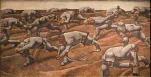 Russian History Painting Prints: The Nameless, 1916. Creator: Egger-Lienz, Albin (1868-1926)
