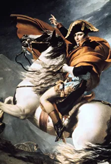 Napoleon Crossing the Alps, detail, c1800. Artist: Jacques Louis David Napoleon Crossing the Alps, detail, c1800. Artist: Jacques Louis David