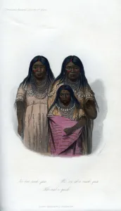 Native American women and child, 1848. Artist: Harris Native American women and child, 1848. Artist: Harris