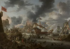 A naval battle between Christians and Turks, 1657 A naval battle between Christians and Turks, 1657