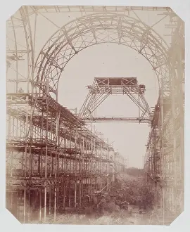 Philip Henry Delamotte Photographer Prints: The Nave, with intersection of the North Transept, Crystal Palace, Sydenham, 1852-1854
