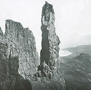 Black And White Scottish Landscapes Prints: Needle Rock, Skye. Creator: Unknown
