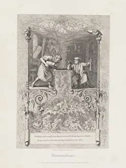 Heritage Art In Germany Prints: Neureuther (Self-Portrait in the Etching Studio), 1839. Creator: Eugen Napoleon Neureuther