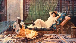 British Public Picture Galleries Prints: A New Light in the Hareem, 1884, (c1902). Creator: Unknown